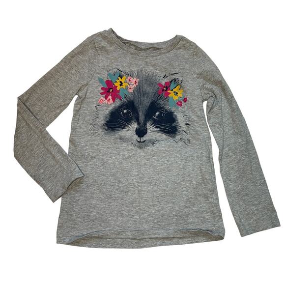 Carter's Other - Carter's Kid Girls Raccoon Flower Crown Graphic T-Shirt Size 7